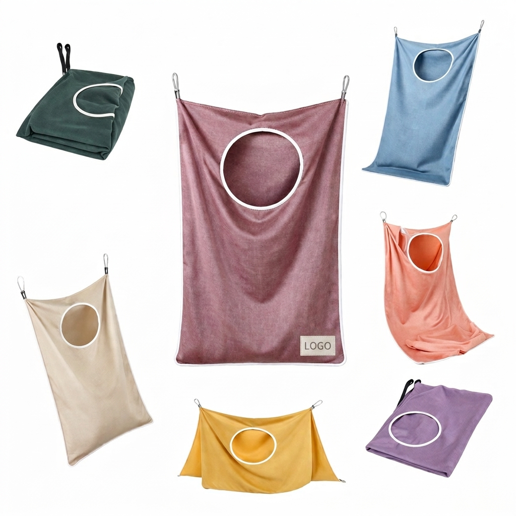 Space-Saving Door Hanging Laundry Hamper with Reinforced Hooks